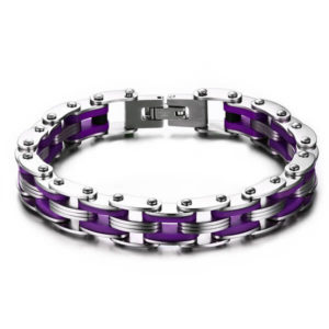 BR-172 P Stainless Steel Motorcycle Bike Chain Bracelets