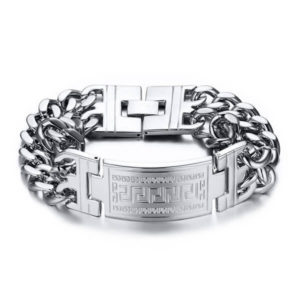 BR-204S heavy biker bracelet