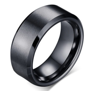 TCR 011 Black tungsten carbide ring