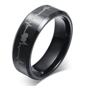 TCR-012 black tungsten ring