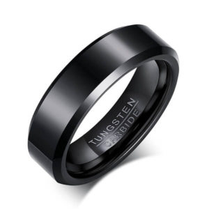 TCR-013B 6mm black tungsten ring