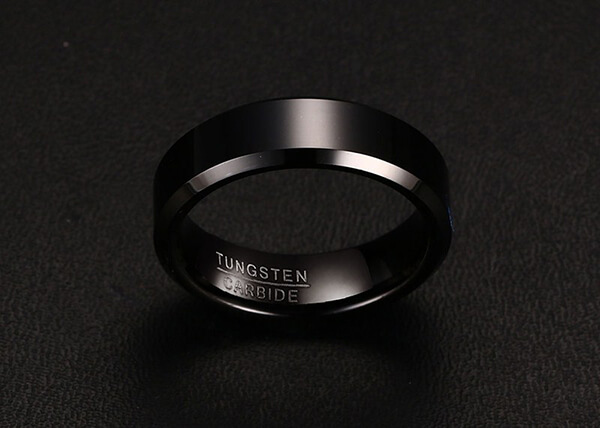 TCR-013B 6mm black tungsten ring