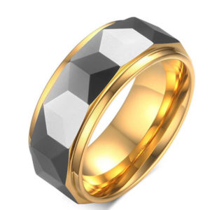 TCR 043 Tungsten Carbide Ring faceted