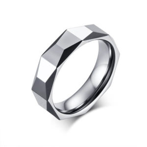 TCR-059 faceted tungsten carbide ring 5.5 mm