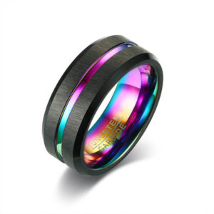 TCR-072 tungsten carbide ring colorful center