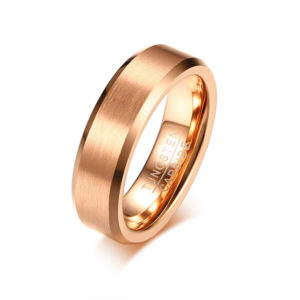 TCR-075 rose gold tungsten carbide ring