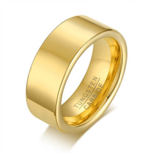 TCR-087G gold tungsten carbide ring